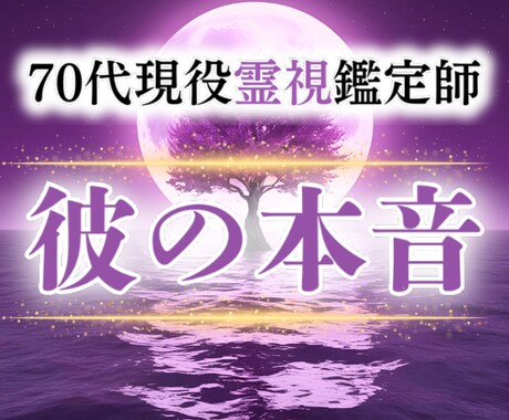 彼の本音を霊視し関係成就へ導きます 霊視で彼の本音を視て３ヶ月後の恋愛運を劇的に好転へ導きます イメージ1