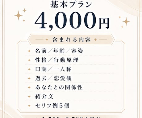 理想の男性キャラクターを設定します 性格・口調・過去・関係性まで一貫して設計 イメージ2