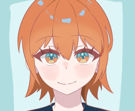 ゆるっとラフめなアイコン描きます 瞳が印象的でラフ感がかわいい！ イメージ2