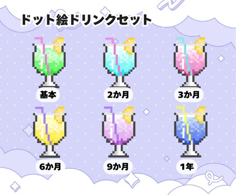 ドット絵ドリンクTwitchバッジ制作します 世界観をドット絵ドリンクで表現します イメージ2