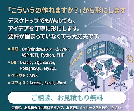 こんなの欲しいから丁寧にシステム開発します IT知識不要！開発25年の実績で、あなたの思いをシステム化 イメージ1