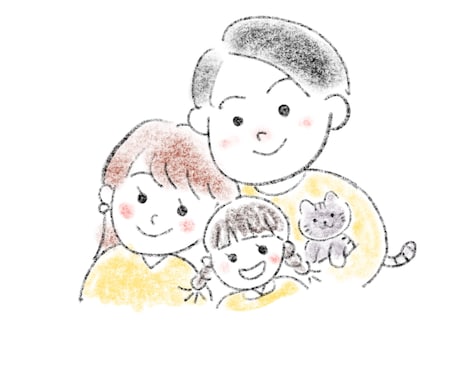 ゆるっとした人物画を描きます ほっとする、ゆるいタッチのイラスト イメージ1