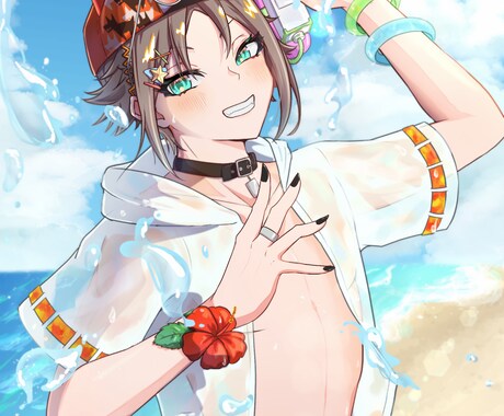 SNS/Youtube用キャライラスト描きます SNSアイコン、歌ってみた用や商品の宣伝用に目を引く1枚を！ イメージ2