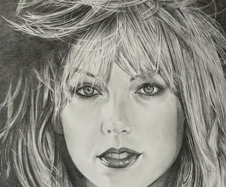 鉛筆画で人物の似顔絵を手描きで作成を致します 画像をもとに手描きの似顔絵描きます。一点もので原画送ります イメージ1