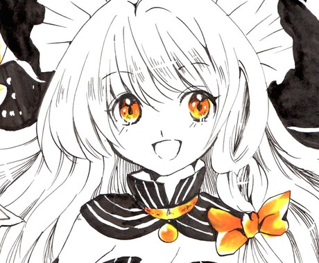 【７３】黒×お好きな一色　シンプルでかっこいいアイコン描きます♪【2色画】 イメージ2