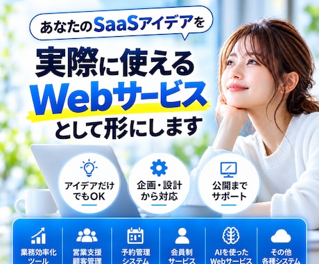 あなたのSaaSアイデアを実際に形にします イメージ1