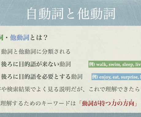 結局「自動詞・他動詞」とは何なのか徹底解説します 模試で英語満点を取った生徒をもつ現役塾講師がスライドで解説！ イメージ2