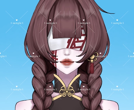 証明写真風のイラスト描きます オリキャラ詳細用や印刷する用など！厚塗り風で描きます イメージ2