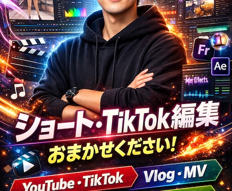 2件同時受注可｜TikTokなど動画編集します イメージ1