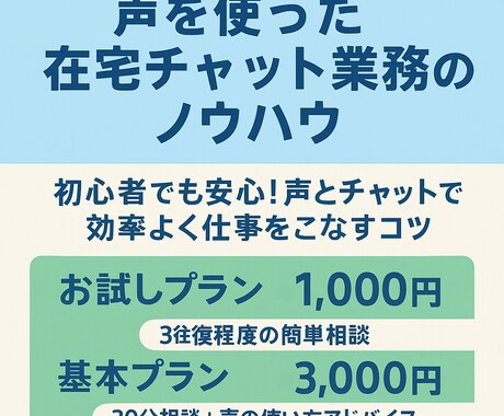 チャット、声を使ったお仕事の効率化・コツ共有します 声を使った在宅チャットのコツ伝授！主婦、副業に。顔出しなし イメージ1