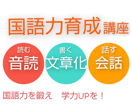 オンライン教室！子どもの国語力育成講座を行います 国語力の土台！子どもの「読む」「書く」「話す」を総合的に育成 イメージ1