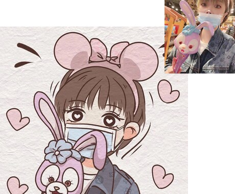 写真を元にかわいい似顔絵イラスト描きますます ☆アイコンや名刺、ブログなどに！ イメージ2