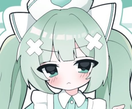 SNSアイコンや立ち絵などお描きします かわいい萌えイラストです アイコンやグッズなどにぜひ♡ イメージ2