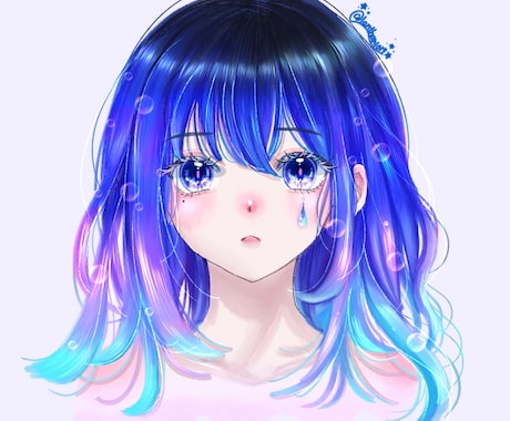 透明感のある女の子のSNSアイコン描きます 透明感のある儚い女の子アイコンをあなただけの世界観で描きます イメージ2