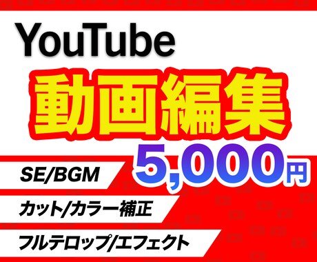 YouTubeの動画編集をします フルテロップ込み｜無料修正回数3回 イメージ1