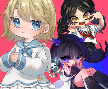 ミニキャラいっぱい描きます 使い回しのきく、たくさんのミニキャラ達、いかがですか？ イメージ1