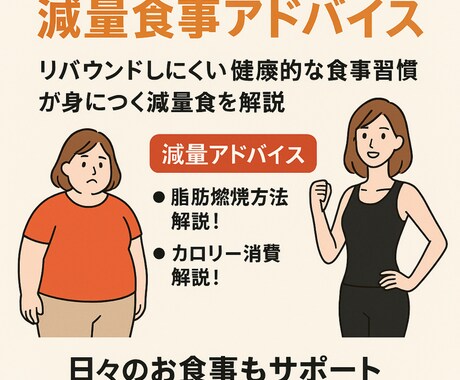 ダイエットでお悩みの方にお食事メニュー提供します イメージ1