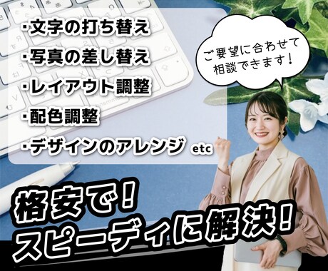 イラレ・キャンバ・パワポ・キーノートの修正します 部分修正¥2000〜/１ページ修正¥5000〜 イメージ2