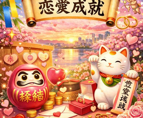 恋愛運上昇　3点セットのご利益を発動させます パワースポットや神社にいくのと同じ、それ以上のご利益です イメージ1