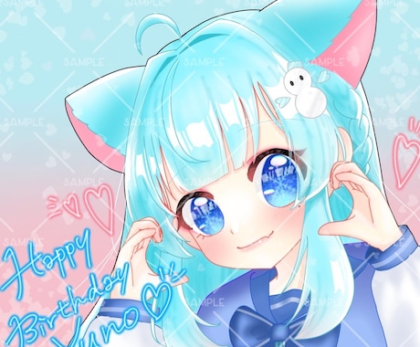 可愛いアイコンやイラスト描きます キラキラで透明感のある可愛い女の子が得意です！ イメージ2