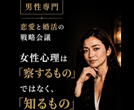男性専門｜恋愛と婚活の戦略会議をします 女性心理を本音で伝え、次の一手を一緒に考えます。 イメージ1