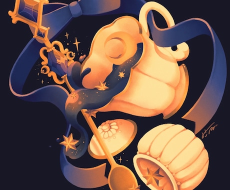 食べ物や小物などをオシャレに描きます 魔法がかかったような素敵なイラストに仕上げます！ イメージ2