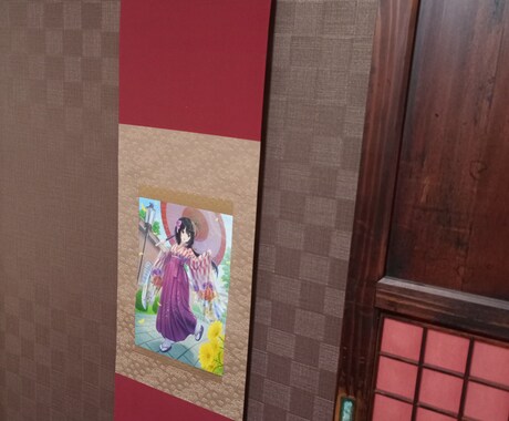 デジタルイラストから【掛軸】を制作します デジタルイラスト作品から掛軸を作ります イメージ2