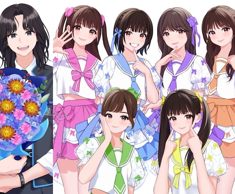 大きな印刷にも♪華のある似顔絵を制作いたします イメージ1