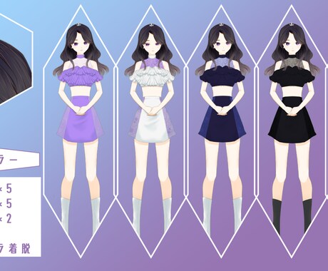 Live2Dモデル制作いたします キャラクターデザインからモデリングまで イメージ2