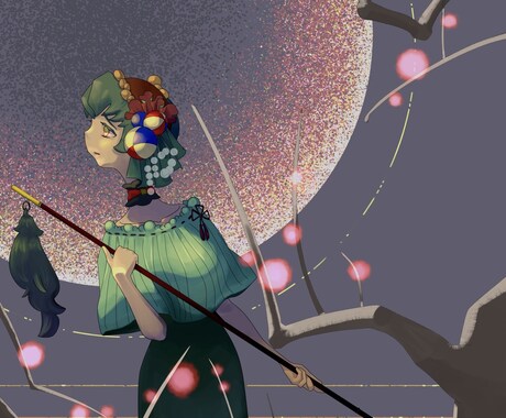 アートっぽ背景の一枚絵ます 元美大生がオリキャラをアート空間に描きます！ イメージ1