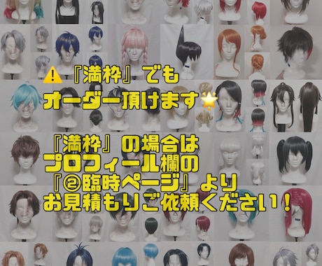 コスプレウィッグ オーダーメイド製作致します お見積もりご依頼24時間お気軽に◎ドールウィッグも相談可◎ イメージ2