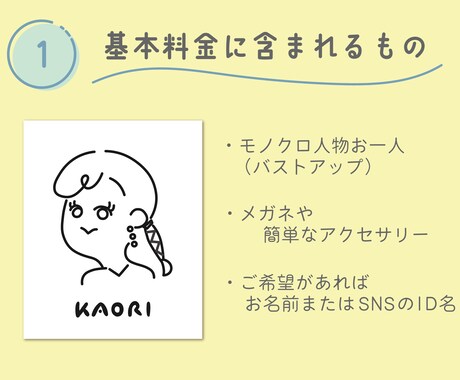 シンプルな似顔絵アイコンお描きします SNSやアイコン画像におすすめ◎ イメージ2