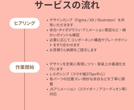 デザインカンプを高精度でコーディングします Figma対応・高再現度・WP化も可能 イメージ2