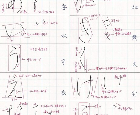 左きき用★美文字ひらがなペン字レッスン～添削します 運営するペン字教室の初心者向オリジナル教材＆練習シート付き イメージ2