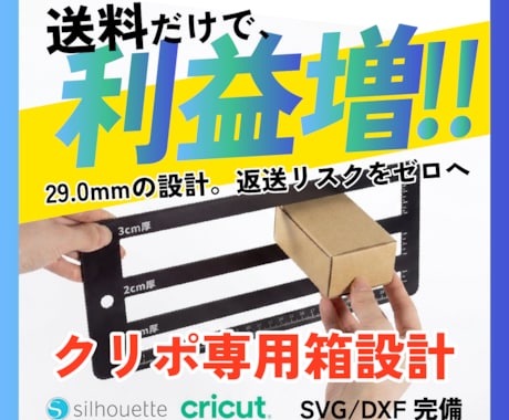 送料革命!利益増！クリポ特化の精密展開図作ります 送料差額で利益増！1ミリの壁をハック。作品が安全安価に届く イメージ1