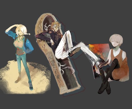 油絵のような立ち絵製作ます どの物語でも存在感がある立ち絵を作成致します。 イメージ2