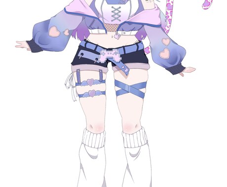 VTuber,Vライバーで使用する1枚絵ます サムネイルや、グッズ等で使用する1枚絵を描かせていただきます イメージ2
