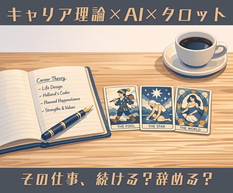キャリア理論×AI×タロット｜転職・鑑定します 転職｜就職｜次の一手を導く戦略書｜その仕事、続ける？辞める？ イメージ1