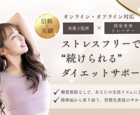 糖質制限なしリバウンドしない食事指導サポートします イメージ1