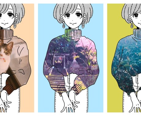 思い出のお写真がメイン♡イラスト描かせて頂きます シンプルかつオシャレに仕上げます♡似顔絵にしても◎ イメージ1