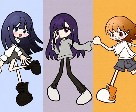 女の子のイラスト制作します アイコン、立ち絵のキャラクター制作お任せください！ イメージ2