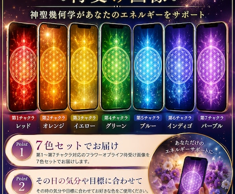 リピーター様限定★1週間チャクラヒーリングします 1週間何度でも受け取り可能な遠隔ヒーリング イメージ2