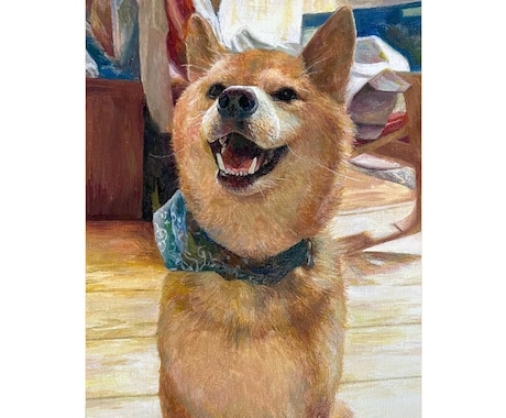 ペットのリアルな肖像画描きます あなたが愛するペットを油絵で描きます。 イメージ2
