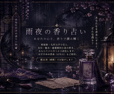 あなたをイメージした香りを占い言語化します あなたを香水にすると、どんな香り？ イメージ1
