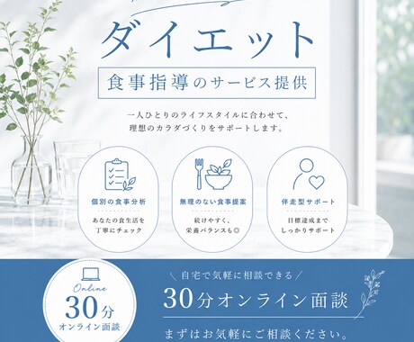 美を追求する貴方への貴方の為の食事相談を行います 現役パーソナルトレーナー食事相談【ダイエット・美容・筋トレ】 イメージ1