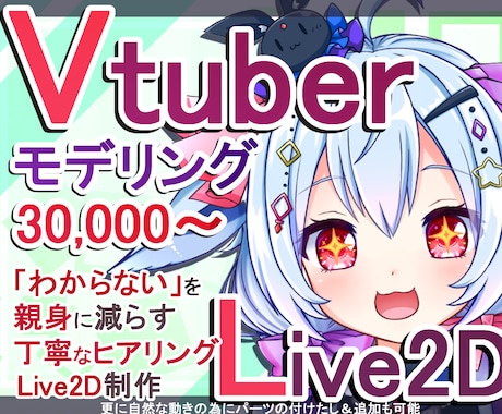 Vtuber用Live2Dモデリングお受け致します イメージ1