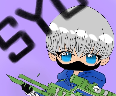 2頭身のちびキャラやロック画面を描きます イメージ1