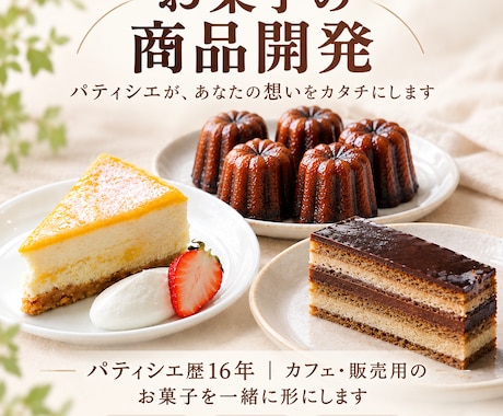 お菓子のオリジナルレシピを開発します イメージ1