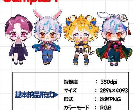 ミニキャラ、SDを描きます 配信や商用利用できるミニキャラ描きます！ イメージ2