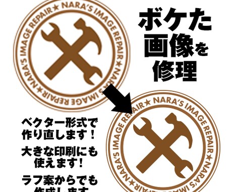 ボケた画像をベクター形式で修理。大きな印刷にも利用可！ イメージ1